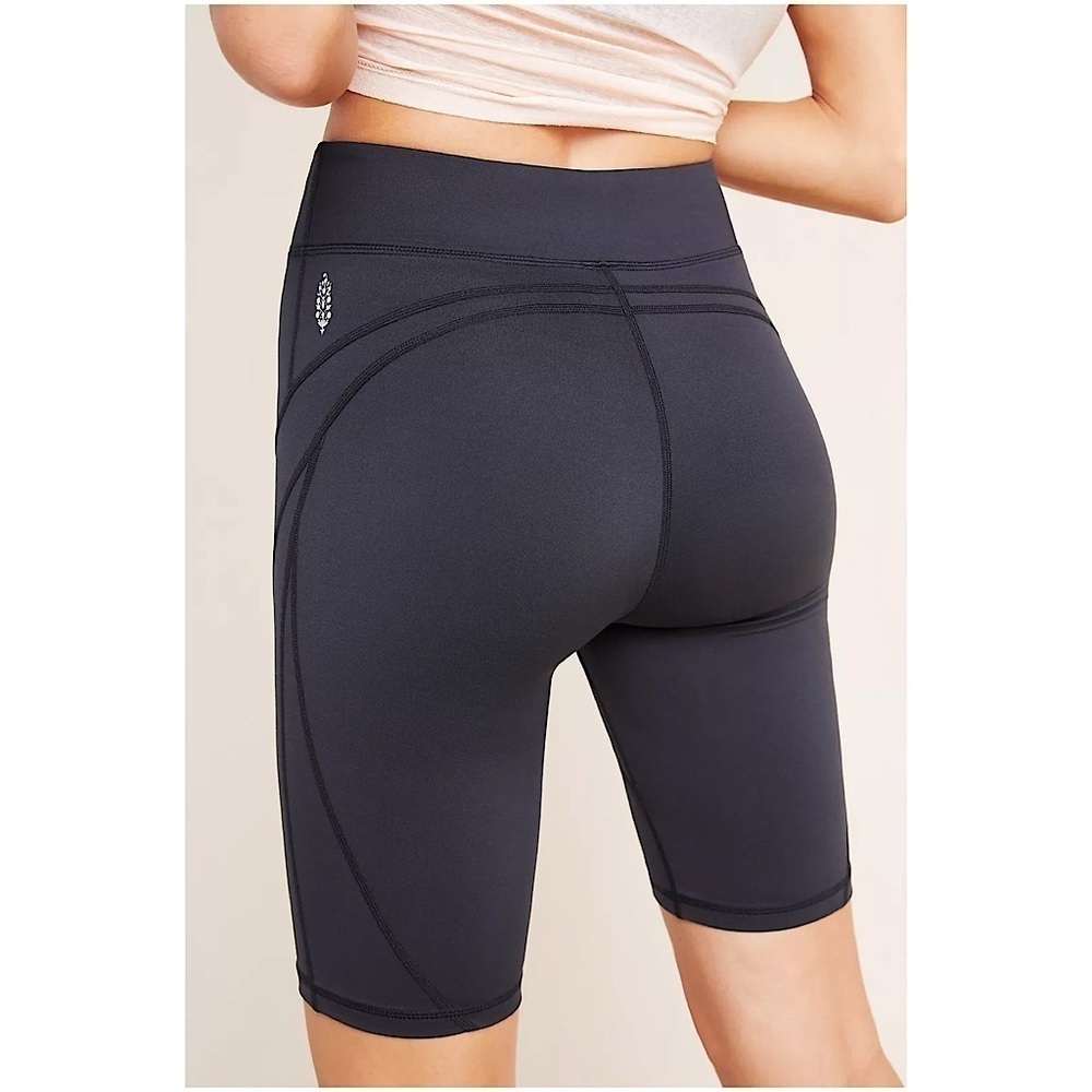 Free People Movement black High Rise Biker Baby Stretchy Athletic Shorts XS